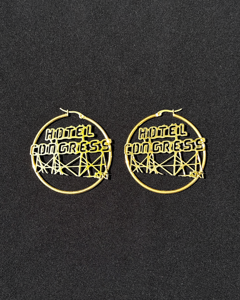 Hotel Congress Sign Earrings