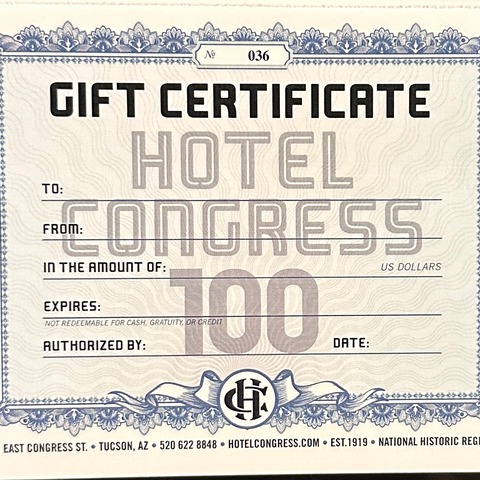 Hotel Congress Gift Certificate