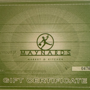 Maynards Gift Certificate