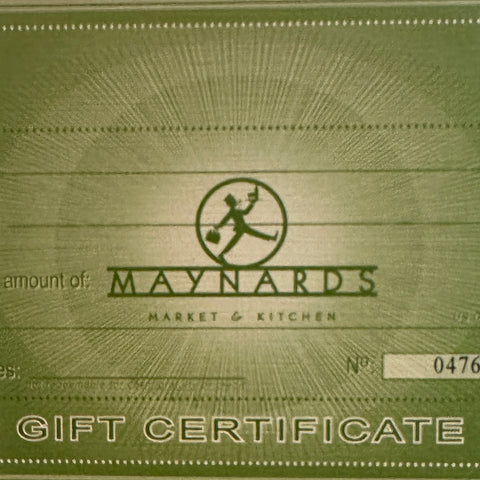 Maynards Gift Certificate